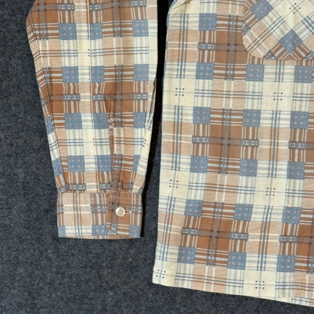 Buck Mason Men Amberwave Plaid Case Study Camp Shirt Long Sleeve M Americana NWT - Picture 4 of 12